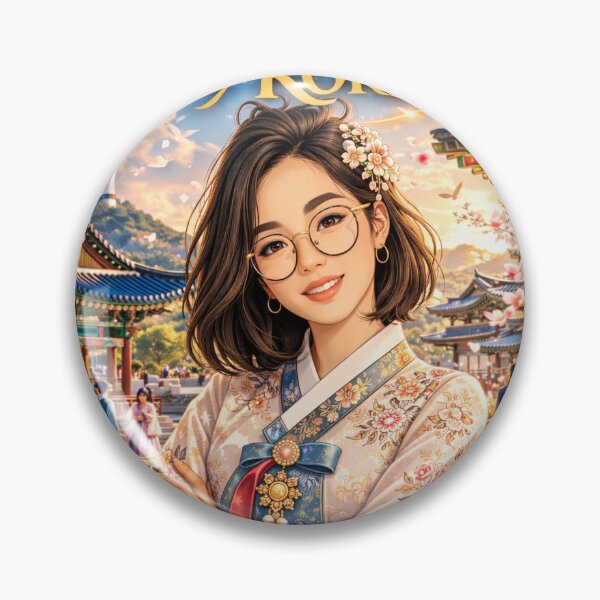 Item preview, Welcome to Korea – Experience the Wonders of Korea | Hanbok Culture Travel Poster | Seoul Korea Tourism Illustration designed and sold by Inkora-Art.