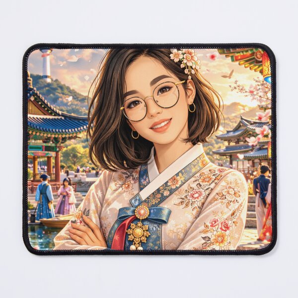 Item preview, Welcome to Korea – Experience the Wonders of Korea | Hanbok Culture Travel Poster | Seoul Korea Tourism Illustration designed and sold by Inkora-Art.