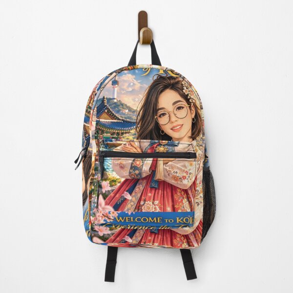Item preview, Welcome to Korea – Experience the Wonders of Korea | Hanbok Culture Travel Poster | Seoul Korea Tourism Illustration designed and sold by Inkora-Art.