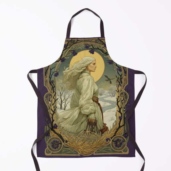 Item preview, Marzanna Slavic Goddess of Winter - White Bride Folklore Art designed and sold by Lore&Lines Studio.