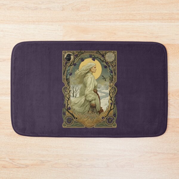 Item preview, Marzanna Slavic Goddess of Winter - White Bride Folklore Art designed and sold by Lore&Lines Studio.