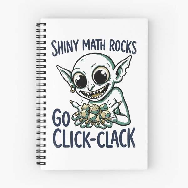 Item preview, Shiny Math Rocks Go Click Clack Funny RPG Gaming Goblin designed and sold by Fenay Designs.