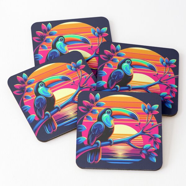 Item preview, Neon Toucan – Vibrant Jungle Artwork designed and sold by Dogandesighn.