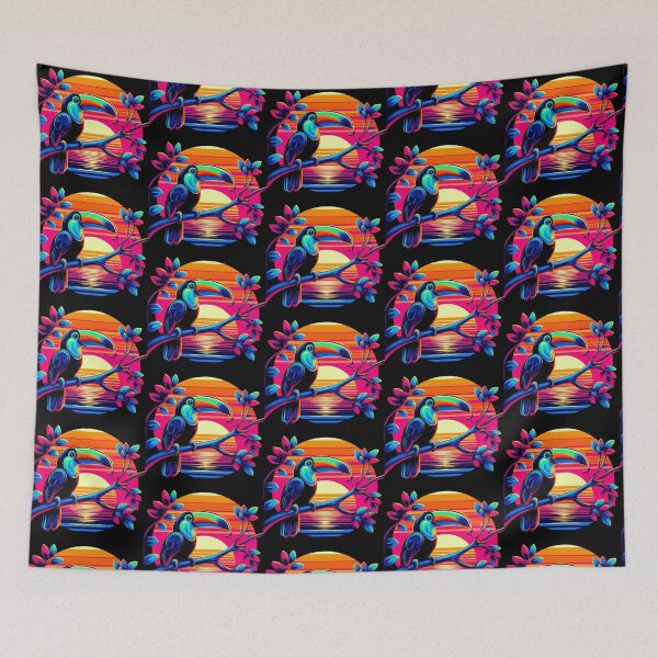 Item preview, Neon Toucan – Vibrant Jungle Artwork designed and sold by Dogandesighn.