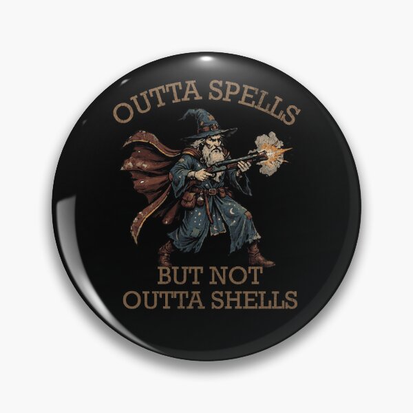 Item preview, Outta Spells But Not Outta Shells Funny Wizard designed and sold by Belarte.shop.