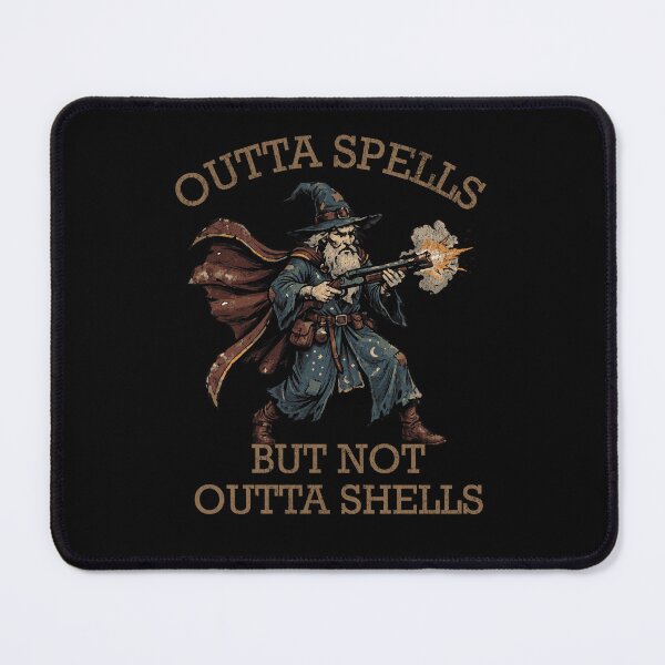 Item preview, Outta Spells But Not Outta Shells Funny Wizard designed and sold by Belarte.shop.