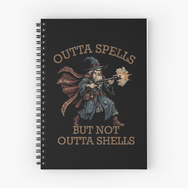 Item preview, Outta Spells But Not Outta Shells Funny Wizard designed and sold by Belarte.shop.