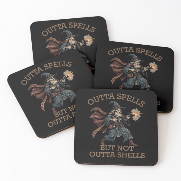 Item preview, Outta Spells But Not Outta Shells Funny Wizard designed and sold by Belarte.shop.