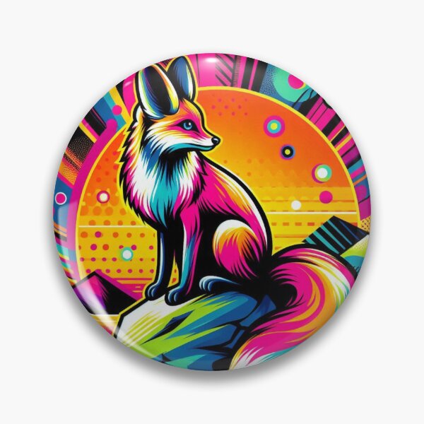 Item preview, Neon Fox – Psychedelic Wilderness Design designed and sold by Dogandesighn.