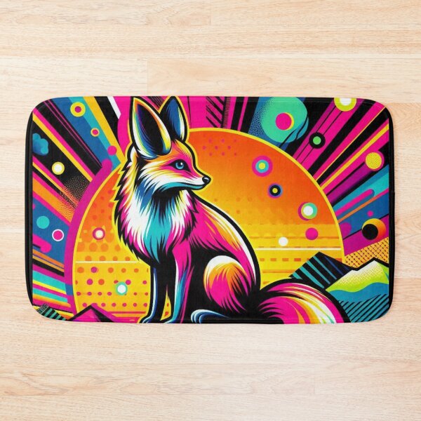 Item preview, Neon Fox – Psychedelic Wilderness Design designed and sold by Dogandesighn.