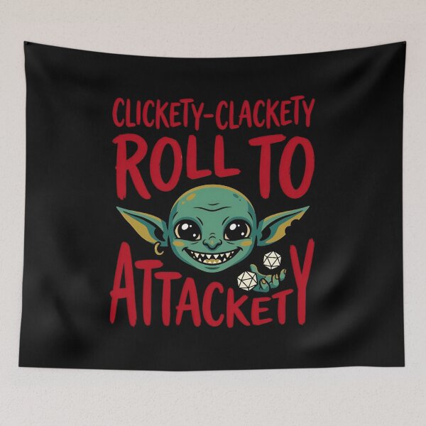 Item preview, Clickety Clackety Roll To Attackety Funny Tabletop RPG designed and sold by Fenay Designs.