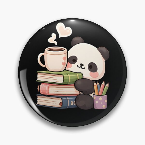 Item preview, Cute Study Panda and Coffee Break.Little Panda Bookworm with Hot Cocoa designed and sold by Trendora90.