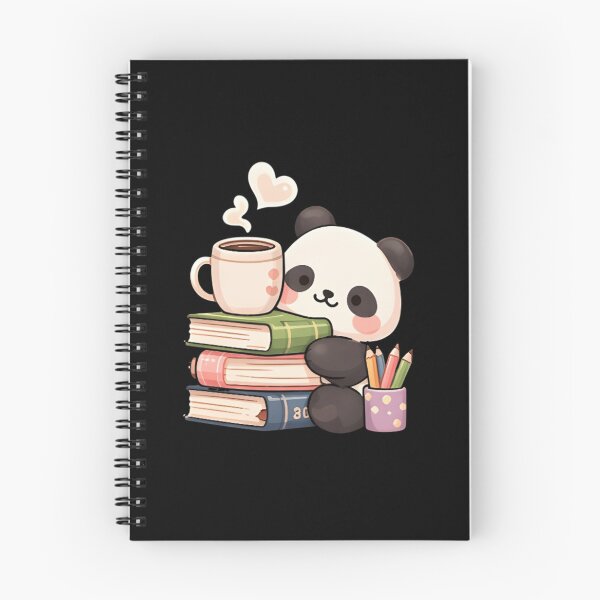 Item preview, Cute Study Panda and Coffee Break.Little Panda Bookworm with Hot Cocoa designed and sold by Trendora90.