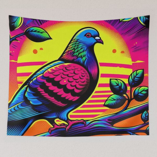 Item preview, Neon Pigeon – Psychedelic Sunset Design designed and sold by Dogandesighn.