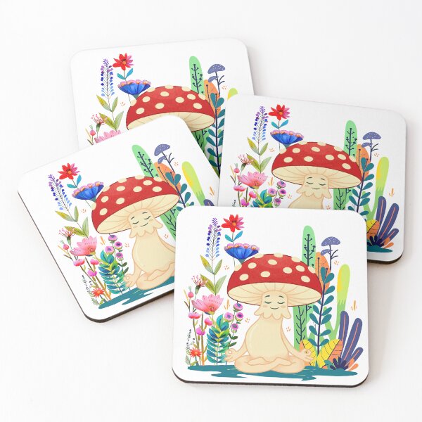 Item preview, Cute Yoga Mushroom - Meditating mushroom designed and sold by MoSaid.