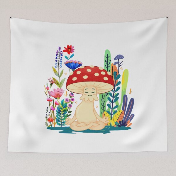 Item preview, Cute Yoga Mushroom - Meditating mushroom designed and sold by MoSaid.