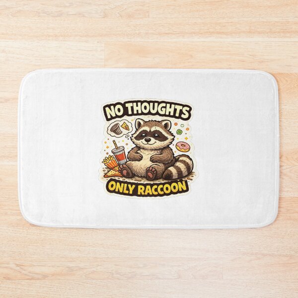 Item preview, No Thoughts Only Raccoon Funny Trash Panda Meme Sticker designed and sold by The-Ayms ⭐⭐⭐⭐⭐.