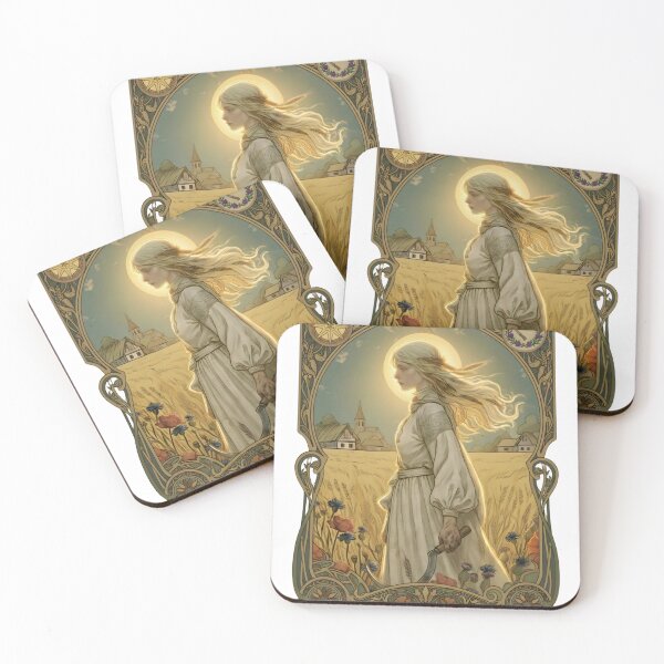 Item preview, Poludnica Slavic Midday Lady - Sun Spirit Folklore Art designed and sold by Lore&Lines Studio.