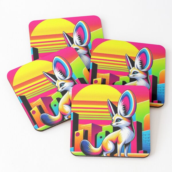 Item preview, Neon Fennec Fox – Surreal Urban Fantasy designed and sold by Dogandesighn.