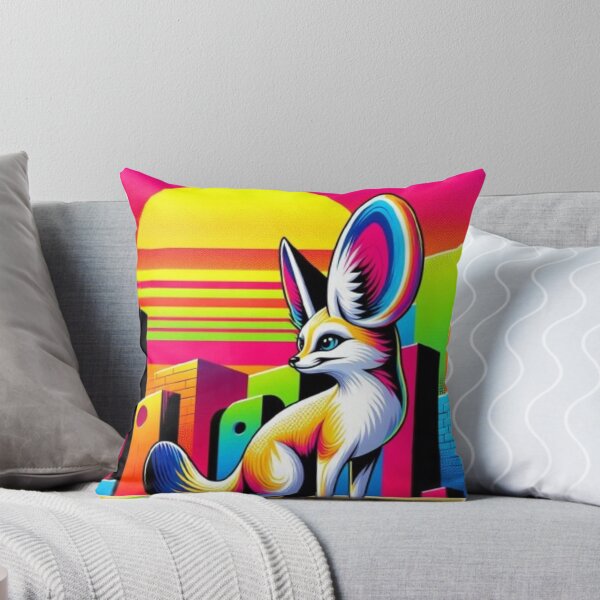 Item preview, Neon Fennec Fox – Surreal Urban Fantasy designed and sold by Dogandesighn.