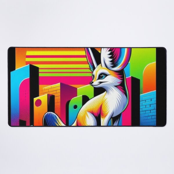 Item preview, Neon Fennec Fox – Surreal Urban Fantasy designed and sold by Dogandesighn.