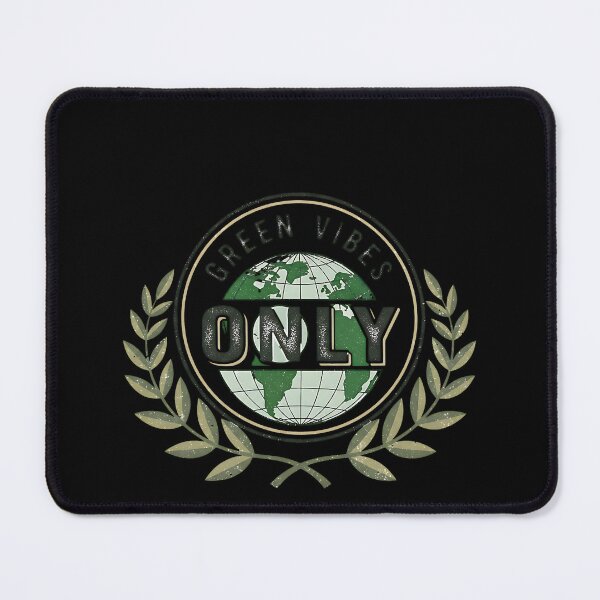 Item preview, Green Vibes Only Globe Vintage Emblem designed and sold by AilinsDesigns.