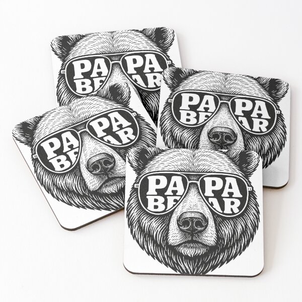 Artikelvorschau, Vintage Papa Bear Sunglasses Cool Dad Gift entworfen und verkauft von AilinsDesigns.