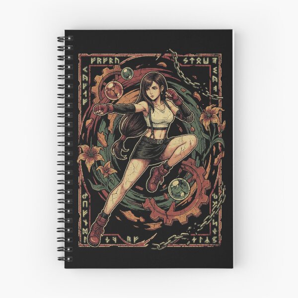 Artikelvorschau, Final Fantasy VII Tifa Lockhart Design mit schwarzem Rock und Stiefeln entworfen und verkauft von Senpaiwaves.