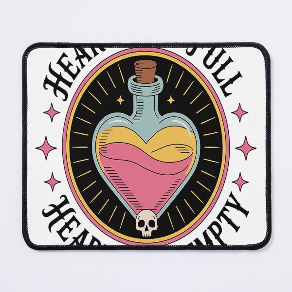 Item preview, Heart Half Full Heart Half Empty designed and sold by TheRetroStyle.