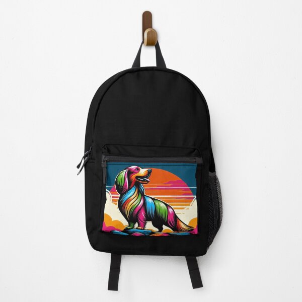 Item preview, Neon Dachshund – Retro Sunset Design designed and sold by Dogandesighn.