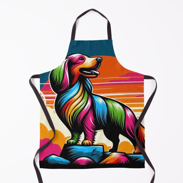 Artikelvorschau, Neon-Dackel – Retro-Sonnenuntergangsdesign entworfen und verkauft von Dogandesighn.