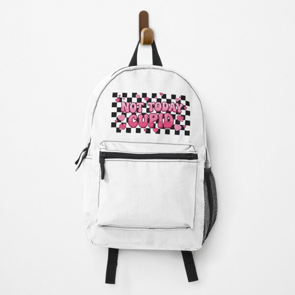 Item preview, Retro Pink Not Today Cupid Checkerboard designed and sold by DizzyShirts1.