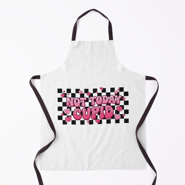 Item preview, Retro Pink Not Today Cupid Checkerboard designed and sold by DizzyShirts1.