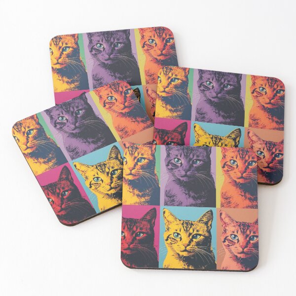 Item preview, Colorful Retro Pop Art Cat Portrait designed and sold by Panda Creative Studio.
