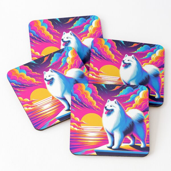Item preview, Samoyed Dog – Surreal Sunset  designed and sold by Dogandesighn.