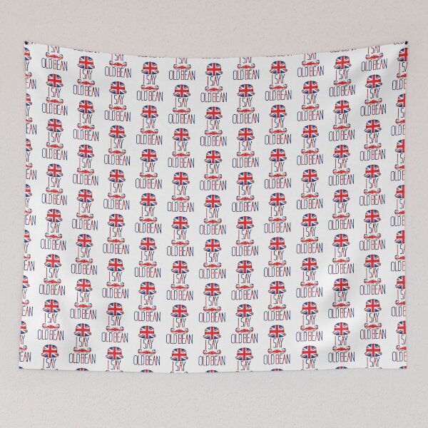 Item preview, I Say Old Bean – Funny British Slang Union Jack Art Print designed and sold by Fabulosa Designs.