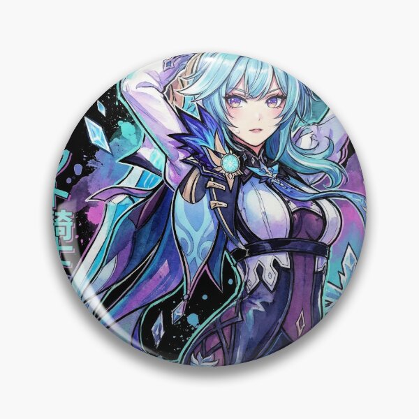 Item preview, Genshin Impact Eula Vaporwave Aesthetic Neon Synthwave Design designed and sold by Senpaiwaves.