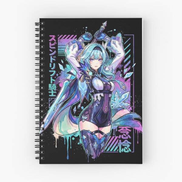 Item preview, Genshin Impact Eula Vaporwave Aesthetic Neon Synthwave Design designed and sold by Senpaiwaves.