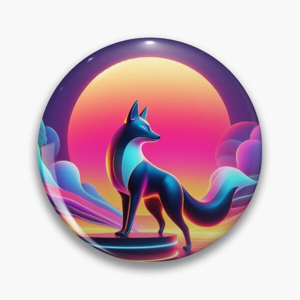 Item preview, Neon Fox – Cyberpunk Fantasy Animal Design designed and sold by Dogandesighn.