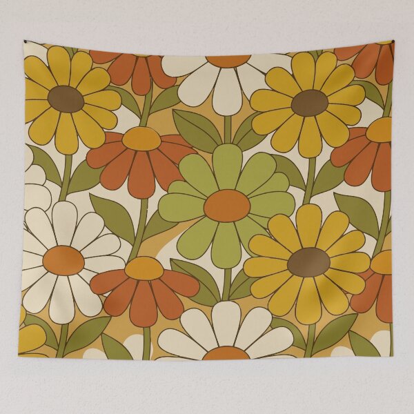 Item preview, 70s Groovy Flower Power - Psychedelic Retro Daisy Pattern designed and sold by DeeLulu.