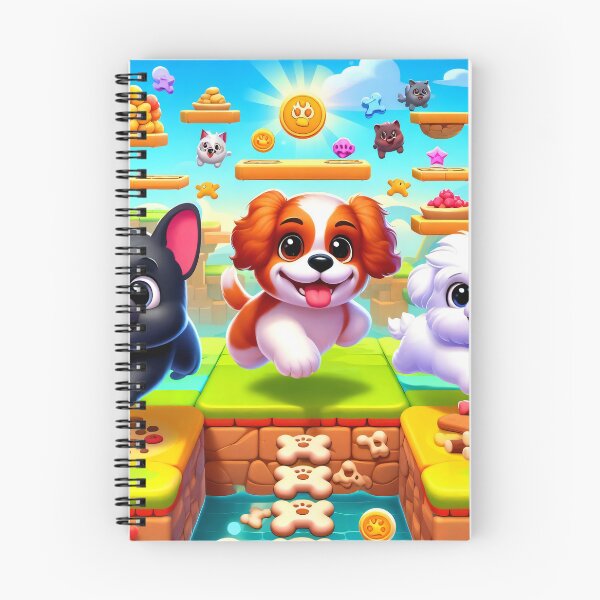 Item preview, Cute Platform Game Style Gamer Dogs Adventure designed and sold by AI-Only Creations.