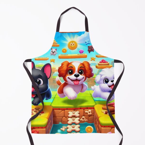 Item preview, Cute Platform Game Style Gamer Dogs Adventure designed and sold by AI-Only Creations.