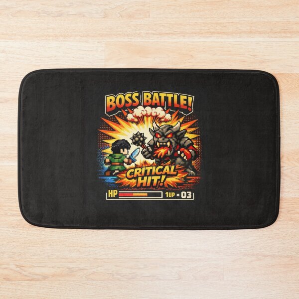 Item preview, Retro Pixel Boss Battle Critical Hit! designed and sold by BusteKit.