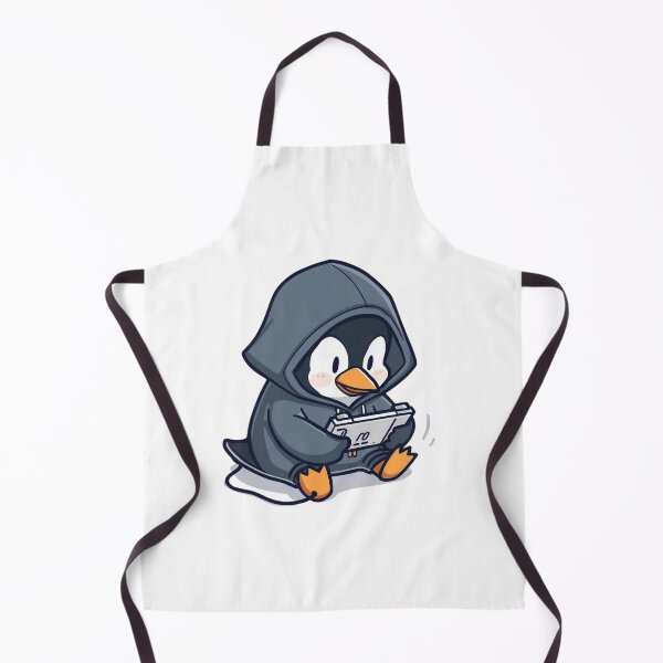 Item preview, Cute Penguin Gamer Playing Video Games With Console designed and sold by Katzpy.