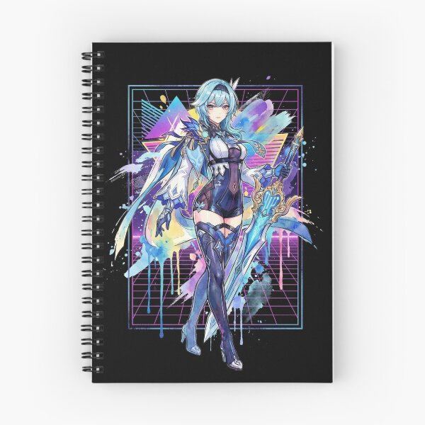 Item preview, Eula Lawrence Cryo Knight Vaporwave Synthwave Aesthetic Icon designed and sold by Senpaiwaves.