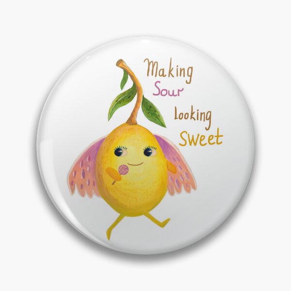 Item preview, Whimsical Lemon with Wings and Candy Illustration designed and sold by FaliushART.