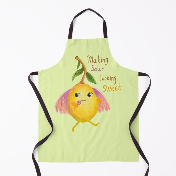 Item preview, Whimsical Lemon with Wings and Candy Illustration designed and sold by FaliushART.