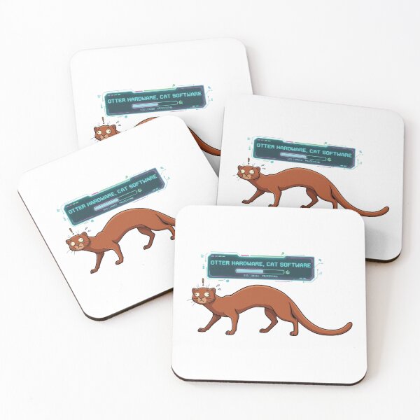 Item preview, Otter Hardware Cat Software Funny Jaguarundi designed and sold by Petzzz.