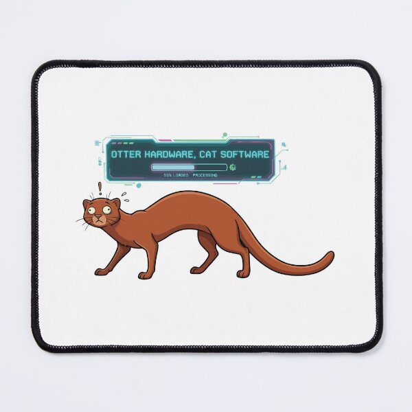 Item preview, Otter Hardware Cat Software Funny Jaguarundi designed and sold by Petzzz.
