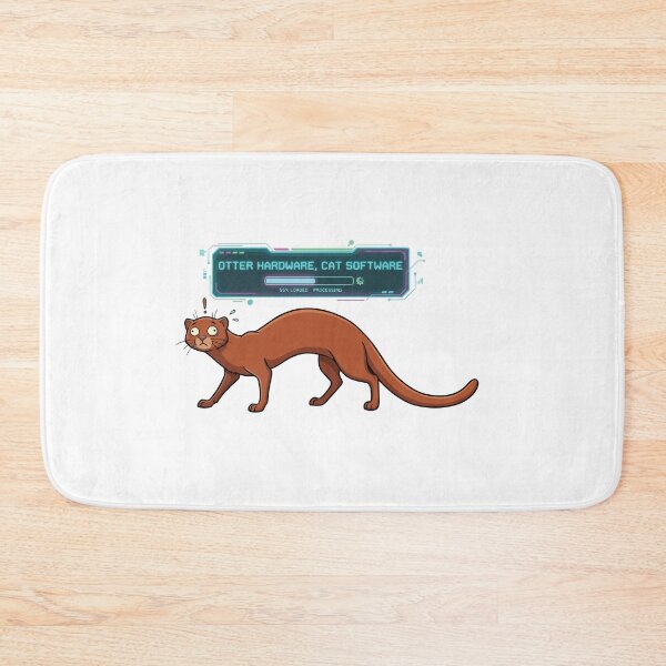 Item preview, Otter Hardware Cat Software Funny Jaguarundi designed and sold by Petzzz.